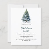 Papier Tree snow QR code Christmas Party invitation (Devant)