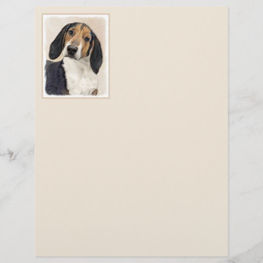 Papier Treeing Walker Coonhound Peinture - Art original (Devant)
