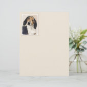 Papier Treeing Walker Coonhound Peinture - Art original (Debout devant)