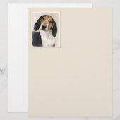 Papier Treeing Walker Coonhound Peinture - Art original (Devant / Derrière)
