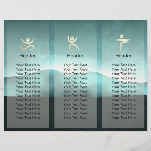 Papier Tri-Fold Reiki Master Yoga instructeur de médiatio (Dos)