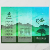 Papier Tri-Fold Reiki Master Yoga instructeur de médiatio (Devant)