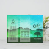 Papier Tri-Fold Reiki Master Yoga instructeur de médiatio (Debout devant)