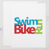 Papier Triathlon cool et design unique (Devant / Derrière)