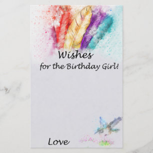 Papier Tribal Feather Wives pour le jeu de fille d'annive