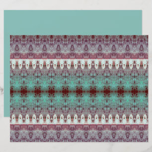 Papier Tribal Western Motif Turquoise Bull Cow Skull Pays