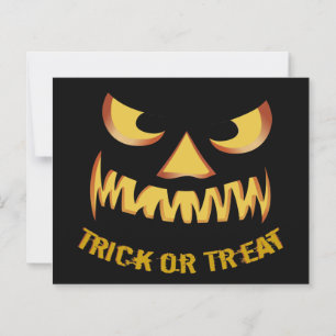 Papier Trick or Treat avec visage de citrouille