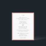 Papier Trisha Coral rose Faire-part de mariage budgétaire<br><div class="desc">Invitations de mariage modernes avec un design propre avec des polices serif et script.</div>