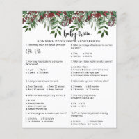Trivia à feuillage persistant Snow Baby | Jeu Baby