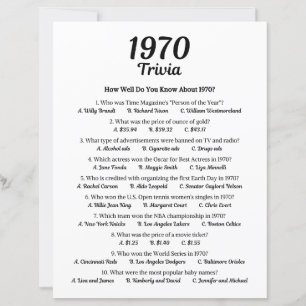 Papier Trivia Game 1970