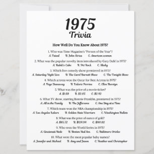 Papier Trivia Game 1975
