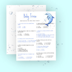 Papier Trivia Nautical Baby   Jeu Baby shower