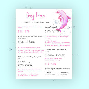 Papier Trivia Nautical Baby Jeu Baby shower