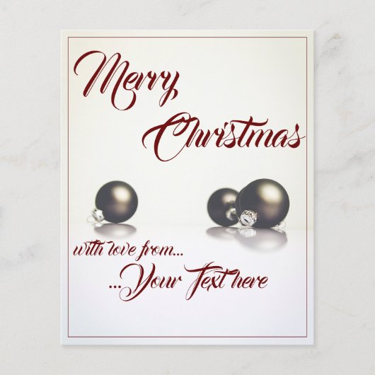 Papier Trois boules de Noël devant un fond clair (Devant)