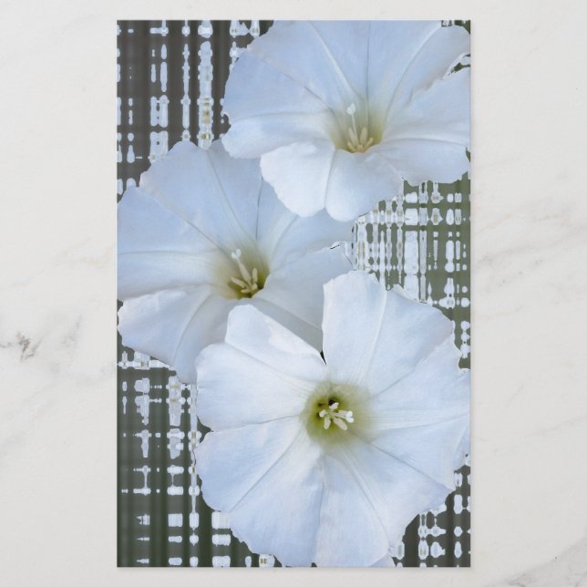 Papier trois fleurs blanches (Devant)