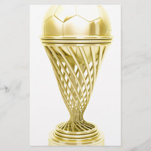 Papier Trophée de coupe de football doré