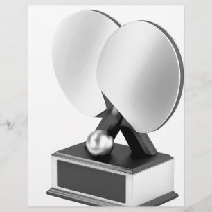Papier Trophée de tennis de table en argent