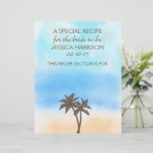 Papier Tropical Beach Palm Tree Fête des mariées Divider (Debout devant)