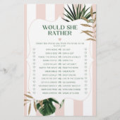 Papier Tropical chic Voudrait-elle plutôt le jeu nuptial (Devant)