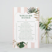 Papier Tropical chic Voudrait-elle plutôt le jeu nuptial (Debout devant)