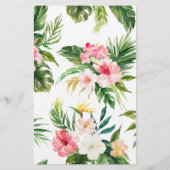 Papier Tropical Elephant Girl Baby shower prédiction bébé (Dos)