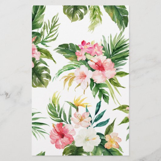 Papier Tropical Elephant Girl Baby shower prédiction bébé (Dos)