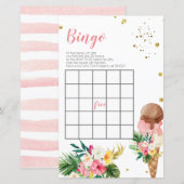 Papier Tropical Glace Fête des mariées Bingo Jeu (Devant / Derrière)