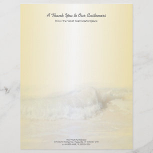 Papier Tropical Gold Ocean Waves Business Stationery
