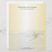 Papier Tropical Gold Ocean Waves Business Stationery (Devant / Derrière)