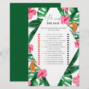 Papier Tropical - Il a dit qu'elle a dit jeu de baby show