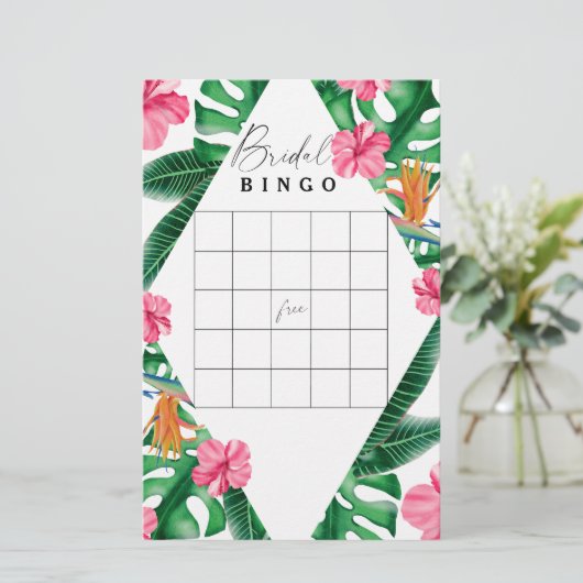 Papier Tropical - Jeux de bingo de douche nuptiale (Debout devant)