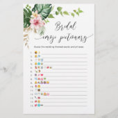 Papier Tropical monstère nuptiale douche émoticônes (Devant)