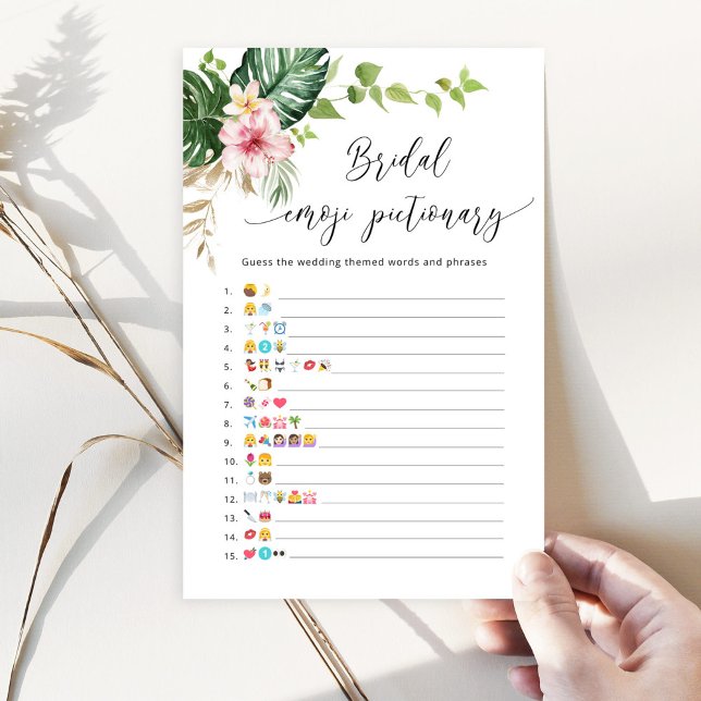 Papier Tropical monstère nuptiale douche émoticônes (Créateur téléchargé)