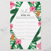 Papier Tropical - Où étions-nous le jeu de douche nuptial (Devant)