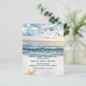 Papier Tropical Starfish Budget Plage Mariage Invitation (Debout devant)