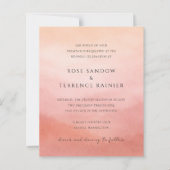 Papier Tropical Sunset Watercolor Elegant Wedding Invite (Devant)