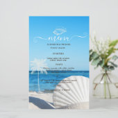 Papier Tropical Wedding Ocean Beach  (Debout devant)