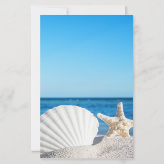 Papier Tropical Wedding Ocean Beach  (Dos)