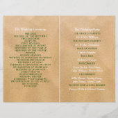Papier Tropical Wreath Sandy Beach Wedding Program (Dos)