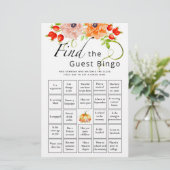 Papier Trouver Le Jeu De Baby shower Citrouille De Bingo  (Debout devant)