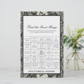 Papier Trouver le jeu de douche de Bingo invité IMPRIMÉ (Debout devant)