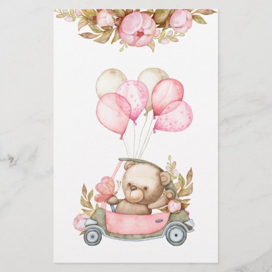 Papier Trouver L'Invité Bingo Bear Baby shower Jeu (Dos)