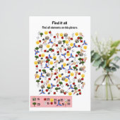 Papier Trouver tout - jeux pour enfants (Debout devant)