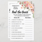 Papier Trouvez la douche invité anglais espagnol jeu (Devant / Derrière)