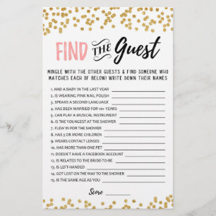 Papier Trouvez la Fête des mariées invitée ou le jeu Hen 