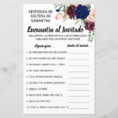 Papier Trouvez le jeu anglais espagnol de la salle d'eau (Dos)