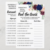 Papier Trouvez le jeu anglais espagnol de la salle d'eau  (Devant / Derrière)