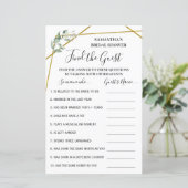 Papier Trouvez le jeu bilingue douche nuptiale invité (Debout devant)