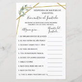 Papier Trouvez le jeu bilingue douche nuptiale invité (Dos)