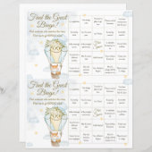 Papier Trouvez le jeu de Baby shower de Bingo invité (Devant / Derrière)